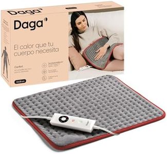 DAGA Almohadilla Térmica Confort, Tecnología Intellisense, Suave Tejido, 5 Temperaturas, 40x35 cm