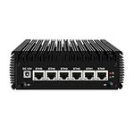 Micro Firewall Appliance, Mini PC, VPN, Router PC, Intel Celeron J4125, HUNSN RJ04, AES-NI, 6 x Intel 2.5GbE I225-V B3 LAN, SIM Slot, Barebone, NO RAM, NO Storage, NO System