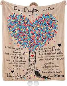 Durmeal Daughter in Law from Mother in Law, Mothers Day Blanket Gifts for Daughter in Law, Happy Birthday Gifts for Daughter in Law/Future Daughter in Law Throw Blankets Gifts Wedding Presents