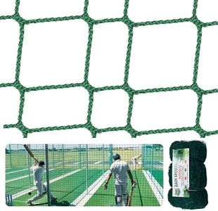 Zain Sports 50x10FT. Cricket Batting Practice Net, Nylon Green Net 0.75mm - Thickness, Best Sports Net for Outdoor Backyard Training