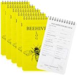 PerKoop 3 Pack Beekeeping Log Book Beekeepers Tracking Journal Beehive Log Waterproof Bee Hive Inspection Notebook Gift for Beekeepers Honey Bee Farming Tracker, 4 x 7.5 Inch