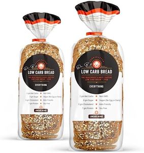 Low Carb Avenue - Artisan Keto Bread | 7g Protein & 2g Net Carbs | Low Calorie, Vegan, Sugar Free | Fresh, Sliced, Multigrain Bread Loaf ((2 Pack (16 oz), Everything)