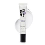 Alive + Well No Baggage Under Eye Cream Gel, with Caffiene and Tripeptides, Crafted By Dermatologists for Dark Circle Removal, Puffiness & Crows Feet with Built-in Cooling Massage Applicator - 15ml