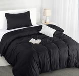 Utopia Bedding Single Duvet Cover Set - Soft Microfibre Polyester Duvet Cover with Pillow case - Bedding Quilt Cover Set (Black)