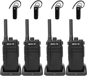 Retevis RB37 New Version,Bluetooth Walkie Talkies,2 Way Radio with Earpiece,VOX,2000mAh,USB-C,Wireless Walkie Talkie for School Hospital Retail Manufacture (4 Pack)