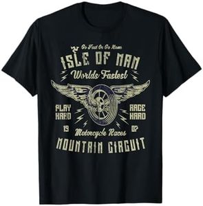 Carreras de motos en la Isla de Man Motocicleta de ruedas c Camiseta