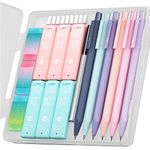 Four Candies Cute Mechanical Pencil Set, 6PCS Pastel Mechanical Pencils 0.5mm & 0.7mm with 360PCS HB Pencil Leads, 3PCS Erasers and 9PCS Eraser Refills, Aesthetic School Supplies for Girls Writing