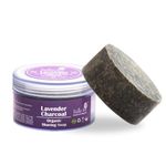 Rustic Art Organic Lavender Charcoal Shaving Soap, Oily To Normal Skin, Sulphate & Paraben Free, 50Gram