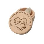 EDSG Pet Keepsake Box Personalized Pet Memorial Gifts Wooden Pet Hair Memorial Box Pet Hair Keepsake Box Memorial Gifts for Loss of Dog or Cat (Design 3)