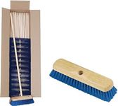 Hills Brush S104 Sft Blue Pvc Broom 10.5In & Handle