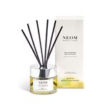 NEOM- Feel Refreshed Reed Diffuser, 100ml | Lemon & Basil Essential Oil | Scent to Boost Your Energy