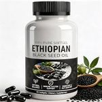 Huuazoi Ethiopian Black Seed Oil Capsules | Cold-Pressed - Nigella Sativa | | Resealable Bottle | 1 Pc / 60 Softgels