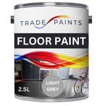 Heavy Duty Quick Dry Floor Paint - Garage, Workshop, Warehouse, Industrial Floor Paint - Ideal For Concrete, Stone, Brick, Wood & Metal (Light Grey 00A05, 2.5 l Pack of 1)