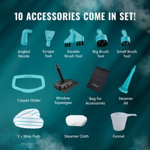 PurSteam 10-in-1 Steam Mop – Multi-Purpose Floor Cleaner