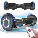 RCB Hoverboards for Kids and Adults 6.5 inch, Segways with Bluetooth - Speaker - Colorful LED Lights, Hover Board Gift for Kids and Teenager