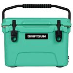 Driftsun DS-ICE-20SF Heavy Duty Rotomolded Thermoplastic UV Resistant Portable 20 Quart Insulated Hardside Ice Chest Beverage Cooler, Sea Foam Green