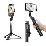 Digitek® (DSG 004) Single Axis Auto Balanced Foldable Tripod Smartphone Gimbal & Selfie Stick with Bluetooth Remote & Extendable Rod Compatible with Android & iOS