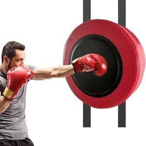 YCJYZLF Boxing Machine Wall Mounted, Boxing Target Workout Punching Equipment for Home, Wall Boxing Punching Pad, Wall Punching Pad for Boxing Workout Machine, Boxing Machine for Adults,Kids (Red)
