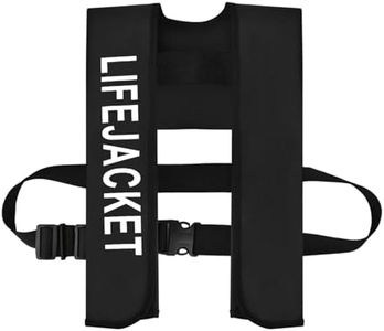 Meenoutt Adult Automatic Kayaking Vest Water Sports Vest for Boating Fishing Kayaking Paddling (Black)