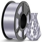 JAYO 3D Printer Silk PLA Filament 1.75mm, Silk Silver 1.1KG Spool, Shiny Smooth Surface, High Dimensional Accuracy ±0.02mm, Easy to Print for Most FDM 3D Printers.