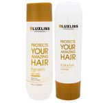 Luxliss Keratin System Shampoo&Conditioner Set with Argan Oil