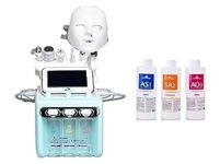 Relifa 7 in 1 Hydrafacial Machine| Hydra Facial Microdermabrasion Machine (Double Motor) & solution Hydra Facial Aqua Peeling Solution AHA BHA Hydrafacial Serum