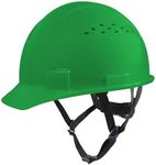 GE Safety Helmet Vented, Hard Hat Style, One Size with Earmuff Slots, Includes 4-Point Ratchet System, Meets ANSI ISEAZ89.1-2014, Green, Model # GH326N