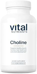 Vital Nutrients Choline 550mg | Vegan Choline Supplements | 100% RDA for Neurological Development and Health* | Gluten, Dairy, Soy Free | Non-GMO | 120 Capsules