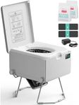 LOO SEAL LE-310 Silver Smart Dry Flush Toilet for RV and Off-Grid Living