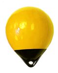 KUFA Yellow/Black 12” Diameter (inflated Size: 12" x 15") Mark Buoy Mooring Buoy Anchor Lift Buoy Shrimp Trap Buoy A30Y