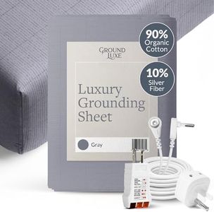 Luxury Fitted Grounding Sheet in Gray for California King Size Bed (Organic) Conductive Earthing Sheet