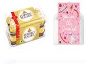 Vending India x Ferrero rocher - Valentine Combo Ferrero Rocher 16 Pcs with a Choice of Personalised a Valentine Greeting Card (Candy)