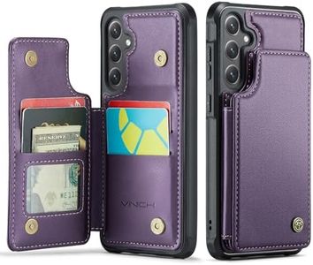 Vinich for Samsung Galaxy S26 Plus Wallet Case with Card Holder, RFID Blocking Credit Slots Kickstand Shockproof Phone Cover for Women Men, Purple