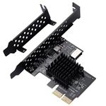 BEYIMEI PCI-E 2X to Type-E(A-Key) Riser Card, Type-C Front Panel USB3.1 Port Expansion Card, USB3.1 GEN2 10 Gbps High Speed Front Panel Converter Card.