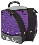 Athalon Tri-Athalon Kids Boot Bag/Backpack for Skiing, Snowboarding, Holds Boots, Helmet, Goggles, Gloves, Purple/Gray