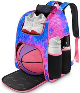 MATEIN Basketball Bag, Sturdy Soccer Bag with Ball Holder, Shoe Compartment