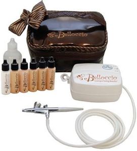 Belloccio Professional Beauty Airbrush Cosmetic Makeup System with 4 Fair Shades of Foundation for Women