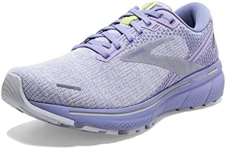 Brooks Women's Ghost 14 Athletic Road Running Shoes, Lilac/Purple/Lime, Size US 10