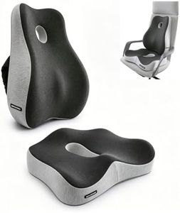 Karmadrenix X Large Memory Foam Seat Cushion & Lumbar Support Pillow, Sciatica & Tailbone Pressure Relief Coccyx Cushion for Office Chair, Car, Wheelchair, Home