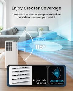 Pro Breeze 4-in-1 Portable Air Conditioner 9000 BTU – WiFi, Timer, Window Kit