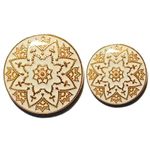 Attractive Meenakari Design Metal Buttons for Stylish Look Coat | Suit | Sherwani | Nehru Jacket | Kurti and All Types of Clothes for Men and Women (Set of 13 Buttons- 7 Big & 6 Small Buttons)