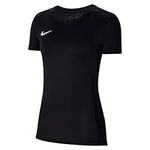 NIKE Women's W Nk Dry Park Vii Jsy T shirt, Black/White, L UK