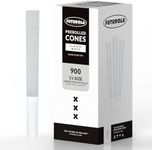 Futurola Standard 1¼ Straight Pre-Rolled Cones, Blank Tip - Classic White | 900 Artisanal Cones Handcrafted with Finest, Thinnest papers from France and Spain - Compatible with Knockbox Models