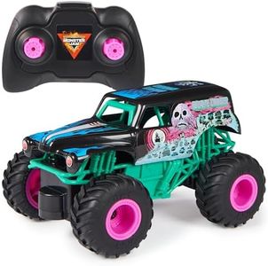 Monster Jam, Official Grave Digger Remote Control Monster Truck 1:24 Scale, 2.4GHz, Nitro Neon Themed, Kids Toys for Boys and Girls Ages 4 and up