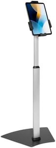 Mount-It! Anti-Theft Universal Tablet Floor Stand Kiosk – Height Adjustable Tablet Kiosk Floor Stand - Locking Tablet Mount Stand for iPad, Galaxy, Surface Go & Other 7.9"- 10.9" Tablets