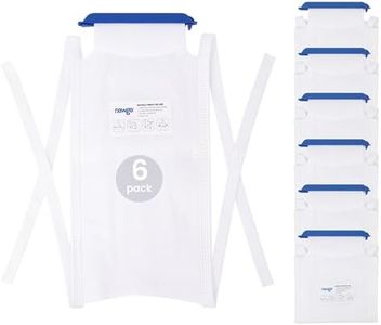 NEWGO Refillable Ice Bags with Clamp Closure [Pack of 6] Large 7 X 4.6, Reusable Easy Filling Hospital Ice Pack with Soft Outer Covering and Leak Resistant Inner Layer