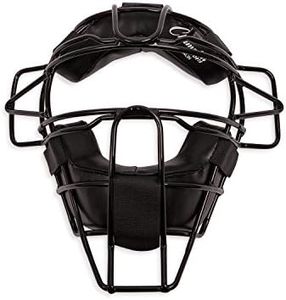 Champion Sports Lightweight Youth Catchers Mask - Full Face Protection - Comfortable Fit - Metal Frame - Helmet Harness - Ideal Catchers Mask for Young Catchers,Black