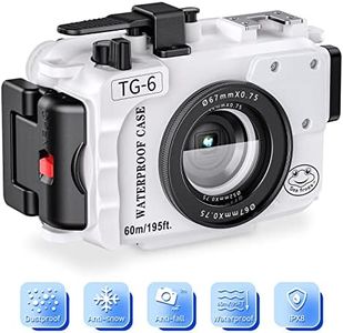 Seafrogs Boîtier de caméra sous-marine compatible avec Olympus Tough TG-6, 60 m de profondeur de plongée IPX8 Professionnel (blanc)
