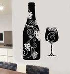 Floral Wine & Grape Design Wall Sticker Art Vinyl Transfer Mural Decal by Hodge Creations® Choose Size Below - 60cm