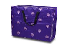 Enormous Jumbo XL Clothing Toys Home Laundry Storage Bag Made From Recycled Material. Really Big Extra Deep Massive Purple Tree Pattern Sorti Bag. 128 Litres. 54 x 74 x 32 cm